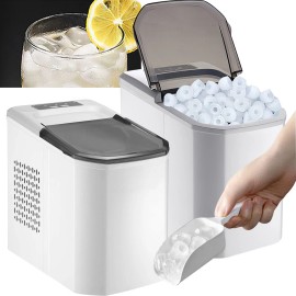 iMounTEK Electric Countertop Ice Maker Self-Cleaning Ice Making Machine 33LBS/day 120W