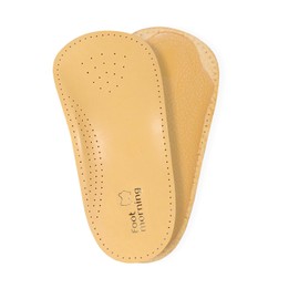 Foot Morning Elastic - Orthopaedic 3/4 Shoe Insoles - Vegetable Tanned Sheep Leather - Foot Bed with Metatarsal Support and Heel Padding, Metatarsal Padding (42 EUR Men)