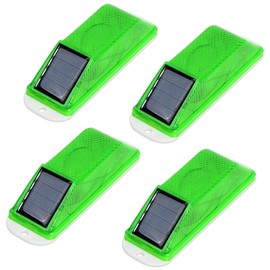 Solar Warning Lights, Magnetic Base Beacon Light 4 Pack, Green