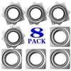 8Pack Lazy Susan Hardware, 4INCH Square Rotating Bearing Plate, 300lbs