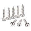 sourcing map Phillips Hex Washer Self Tapping Screws, M4 x