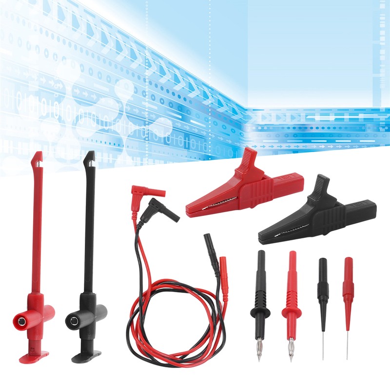 Multimeter Test Leads Kit Crocodile Clip Banana Plug Probe for