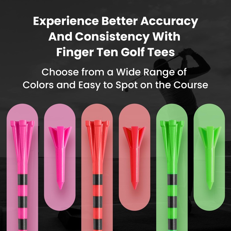 Golf Tees Plastic Driver 70mm 83mm Five Claws Prong 80