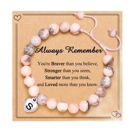 UNGENT THEM Gifts for Girls Jewelry Cute Stuff Things Letter S Initial Bracelets Valentines Day Graduation Confirmation Birthday Christmas Gifts for Teen Teenage Girls Ideas 10 12 14 16 18