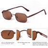 DQbhzh Small Rectangle Polarized Sunglasses for Women Men Fashion Trend