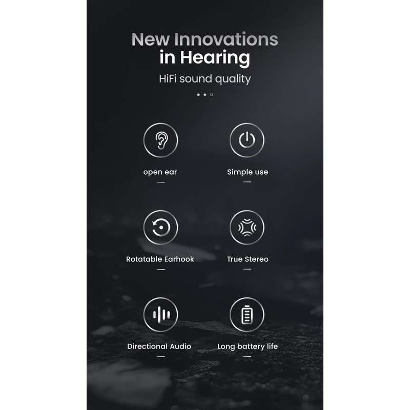 OPENEAR Lento Open-Ear Wireless Headphones, Rotatable Earhook, 24H Playtime w/Case,