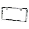 Creathome 3D Curly Wave Pattern Chrome License Plate Frame from