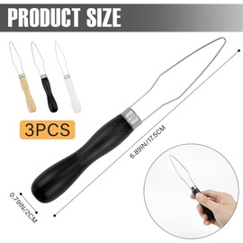 ZJIVQO 3pcs Button Hook Button Hook Helper Grips Button Hook Wooden Handle Button Assist Device Wire Loop Pull Through Aids for Men Women Elderly Old Man