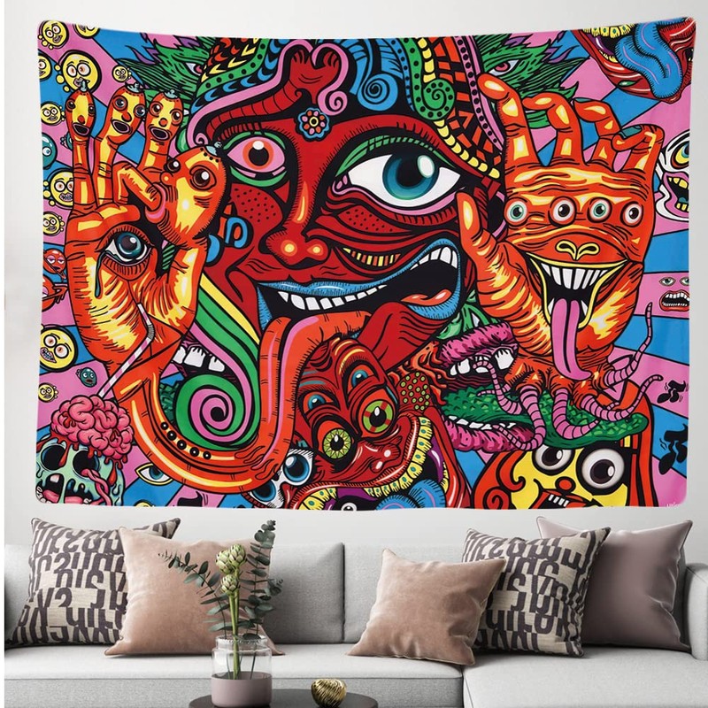 Ulticool - Psychedelic Trippy Draws Eyes - Tapestry - 200