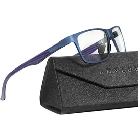 ANYLUV Blue Light Blocking Glasses Men Computer Gaming Glasses Lightweight Al-Mg Metal Anti Eyestrain Eye Protection