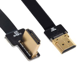 JSER-Brands Xiwai CYFPV FPV HDMI macho a izquierda ángulo 90D HDMI macho HDTV FPC cable plano para FPV HDTV multicopter fotografía aérea (0,2 m)