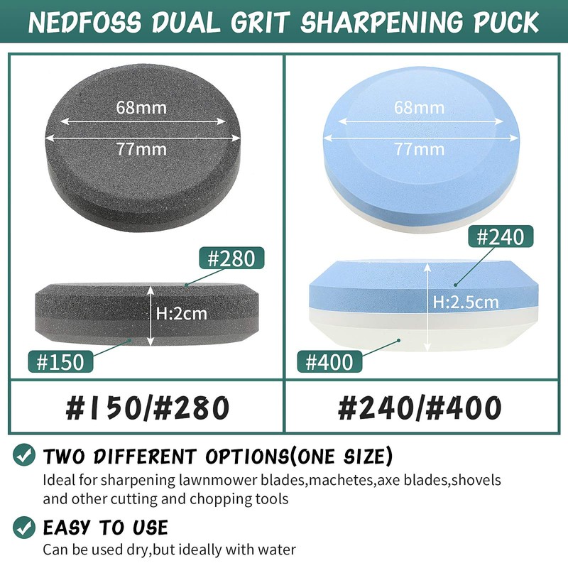 4 Axe Sharpener Tools with Sheath, Multipurpose Axe Sharpener Stone