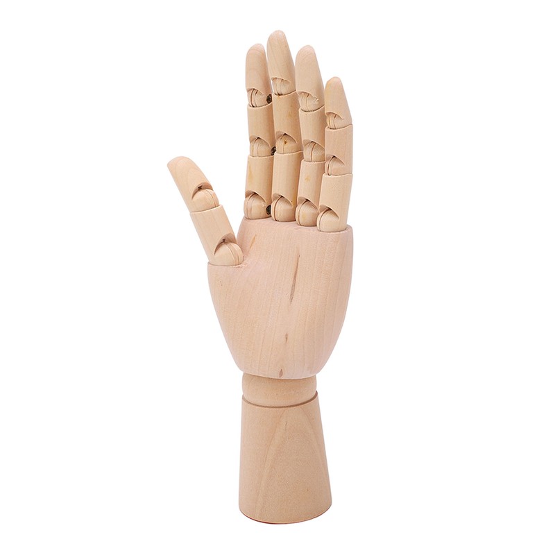 Wood Mannequin Hand Flexible Joints Fingers Drawing Mannequin Hand for