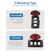 Sparkmods 3/4'' Motorcycle Side Mount Tail Light with License Plate