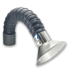 6'' Articulated Hose 3ft Long Air Extractor Flexible Duct Collector Arm with Hood for Laboratory Laser Engraver Soldering Fume Welding Marking Round Nozzle Smoke Remove Pipe