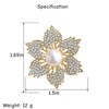 Brooches for Women,la luen Women's Gold Rhinestone Fake Pearl Flower