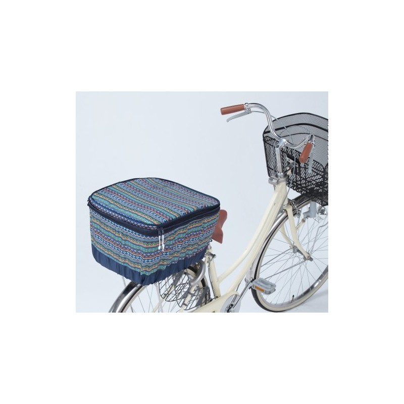 川住製作所(Kawasumi Seisakusyo) 自転車 2段式後カゴカバー モダンアートシリーズ K-NB6 ネイティブブルー