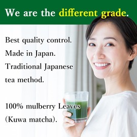 Glowrial Matcha 100% Organic Mulberry Leaves Tea(Green Tea Kuwa Matcha Powder)-Authentically Japanese(90g)