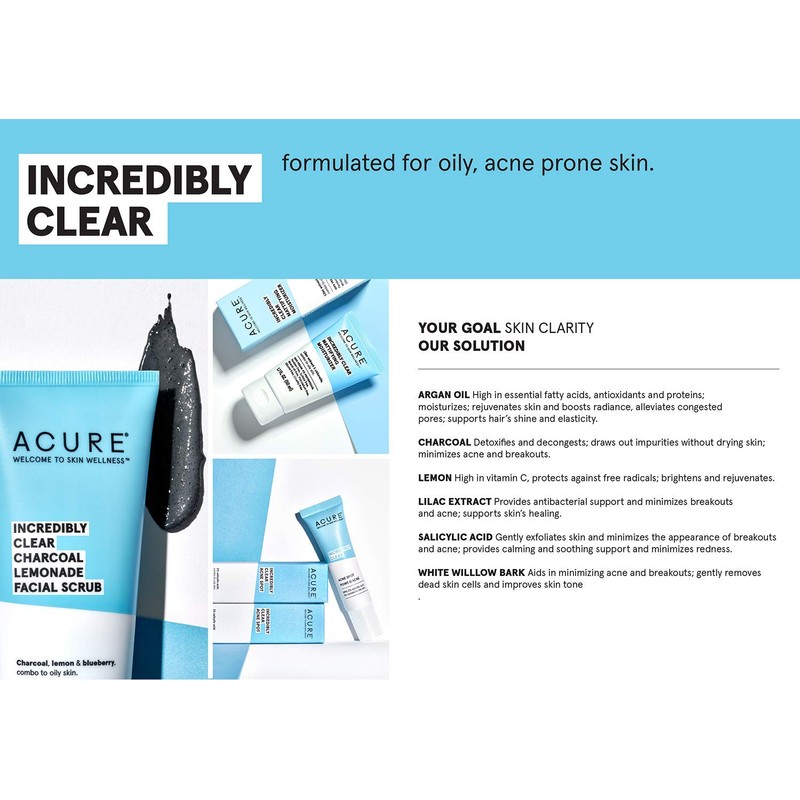 Acure Incredibly Clear Mattifying Moisturizer 100% Vegan For Oily To
