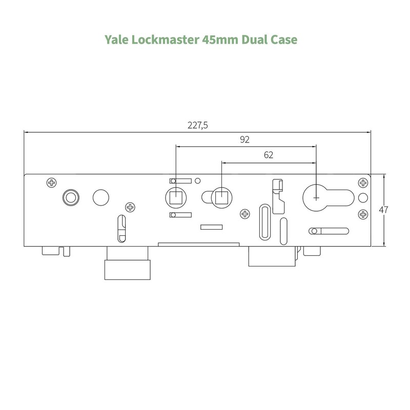 Paddock PAD99945U Gearbox (45mm) Lock Master Multipoint Lock - Dual