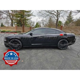 Trims Express FIT:2011-2015 DODGE CHARGER R/T Carbon Fiber Black Flat Gas Cap Cover Stick-On