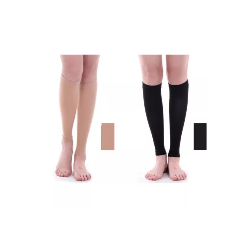 Miduknok 배드민턴 골프 클라이밍 종아리 보호대 살색x2개 족구 종아리서포터 [블랙]