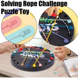 Rope Challenge Brainy Knots Logik Spiele, Buntes Gedrehtes Seil Sortier Puzzlespiel, Geduldspiele für Kinder, Logik Spiele Knot für Kinder ab 3 Geschicklichkeitsspiel Lernspiel für die ganze Familie