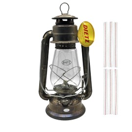 Light of Mine - Dietz #20 Junior Unfinished Oil Lantern with 100% Cotton 5/8" Replacement Wick Strips (Unfinished)