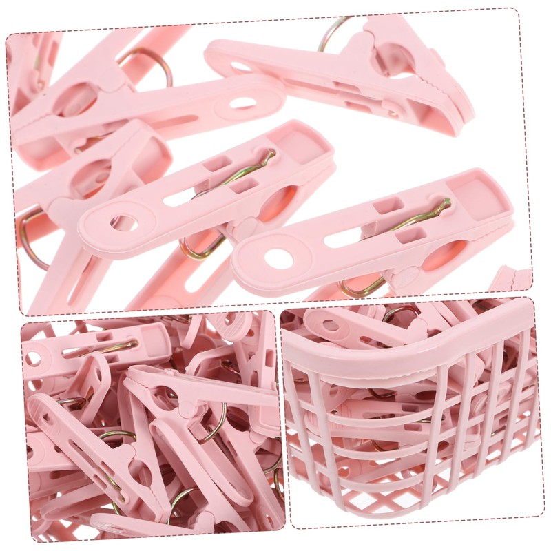 Happyyami 30pcs Clothespins Clothes Drying Quilt Drying Windproof Plastic Quilt