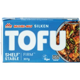 MORI-NU Tofu Hard - Solid Silk Tofu Made from Soybeans - Ideal for Marinating, for Stir-Frying Dishes & Soups - Vegan and Gluten Free - 1 x 307 g