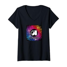Womens Studio 54_Disco_Groovy_015 V-Neck T-Shirt