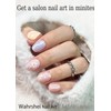 Spring Semi Cured Gel Nail Strips, Flower 20pcs Adhesive UV