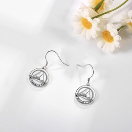 YAFEINI AA Gift Earrings Sterling Silver Alcoholics Anonymous Recovery Symbol Earrings AA Sobriety Jewelry Gift for Women (AA)