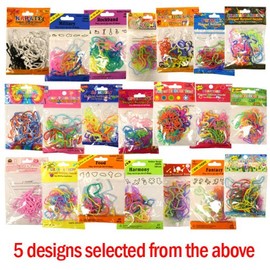 Bandz Shaped Wristbands ~ Rubber Bands Random Assortment 5 x 12 Pack (60 bandz)