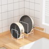 Hikinlichi Metal Drying Rack, 3 Pack Inside Cabinet Plate Holders