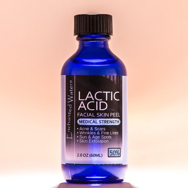 Enchanted Waters 2 oz LACTIC Acid Skin Peel- 50% - For: Acne, Scars, Wrinkles, Melasma, Age Spots