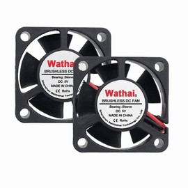 Wathai 2Packs 30mm 5V Brushless DC Cooling Exhaust Fan, 30x30x10mm, 9000RPM, 3.68CFM, 24dBA, PH2.0-2Pin, 15cm, Sleeve Bearing, 35000 hours, Desktop Compatible
