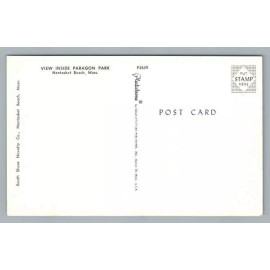 Roller Coaster Paragon Park Nantasket Beach, Hull, MA postcard