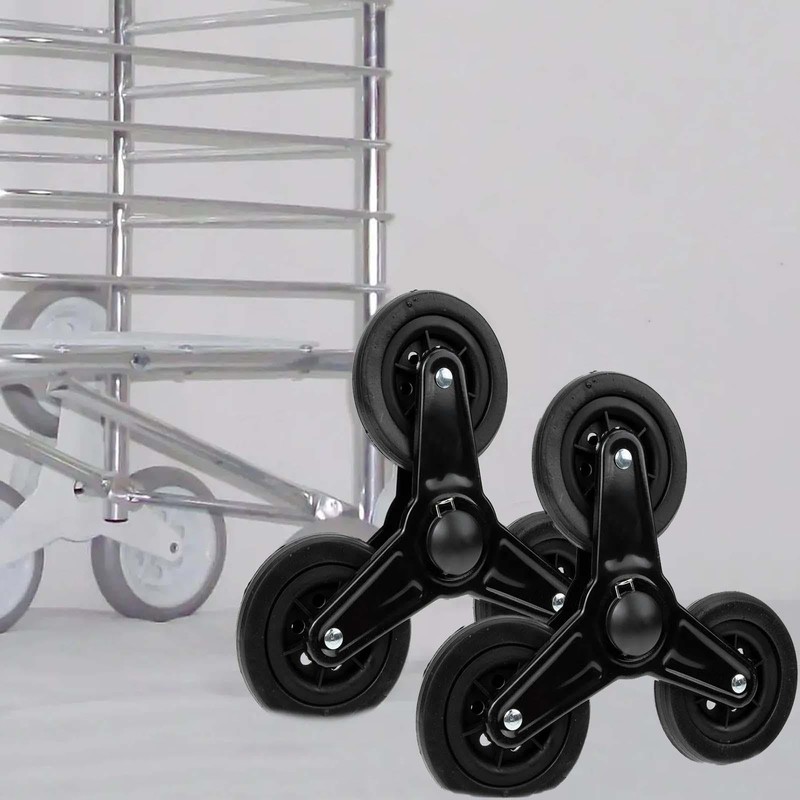 harayaa 2x Replacement Shopping Cart Trolley Wheels Stair Climbing Wheels