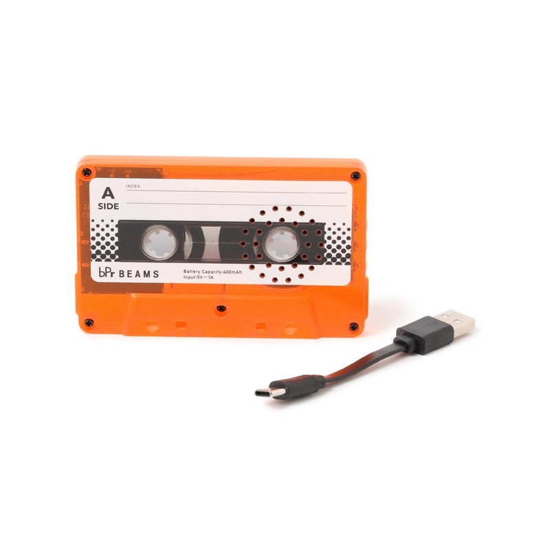 bPr BEAMS Mobile Case Cover Cassette Tape Bluetooth Speaker, ORANGE_SKELETON
