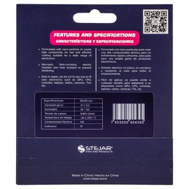 Stejar Value Pack Thermal Pad Almohadilla térmica de conducción de Calor 95 x 45 x 1.5 mm Extreme Alto Rendimiento (Compatible CPU, GPU, Consolas, cámaras y Leds)