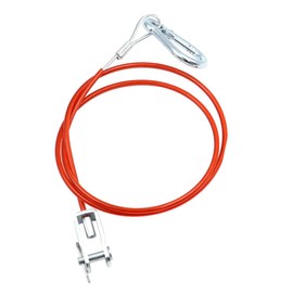 POFET Breakaway Cable for Trailers and Caravans, 1m, Blue, with Carabiner, Breaking Load, Breakaway Cable with Fork Head, Ripcord Towing Coupling Safety Cable