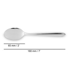 Arcos Series Berlin-Dessert Table Spoon-monoblock of one Piece Stainless Steel 18/10 and 180 mm (7.09 Inches) Silver Colour, 18/8