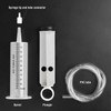 Hyber&Cara 100ml Syringe with 100cm Tube, Large Plastic Measuring Syringe
