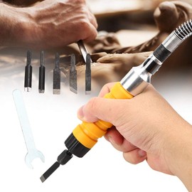 Pumpkin Carving Tools, Wood Carving Tools, Yellow Handle Power Carver Electric Chisel Electric Woodworking Chisel Carving Tool Machine Woodworking Tools Wood Chisels Set for Widdling Kit