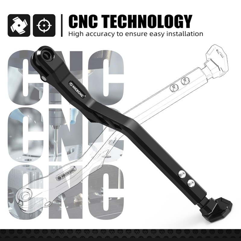 NICECNC Black 8-32MM Adjustable Kickstand Foot Side Kick Stand Side