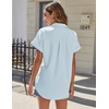 HOTOUCH Button Down Blouse Women Summer Comfortable V-Neck Shirt Loose