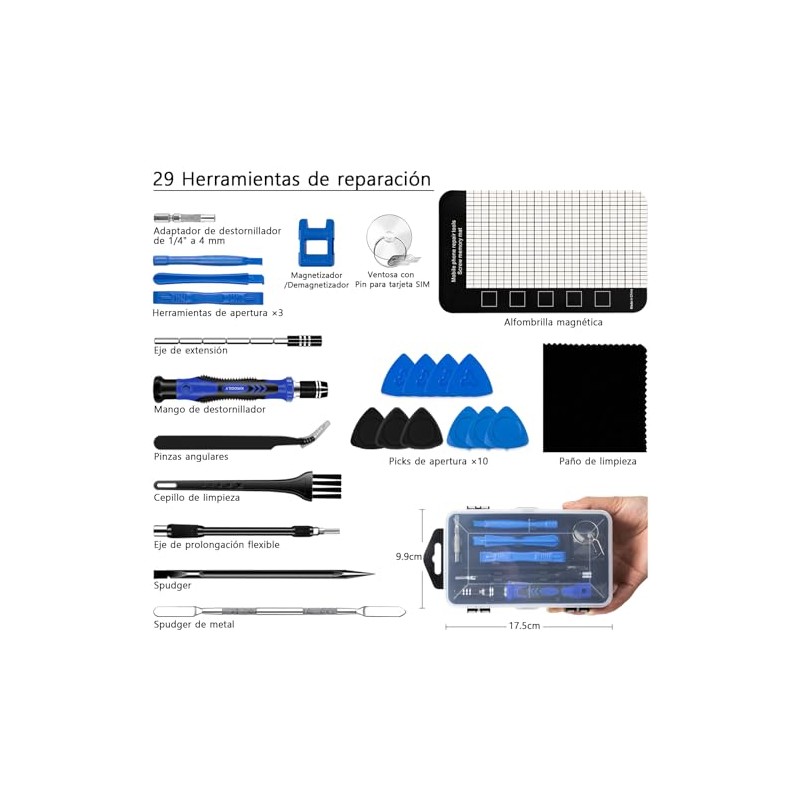 KIROGILY Juego de Desarmadores 130 en 1, para Phone, Laptop,