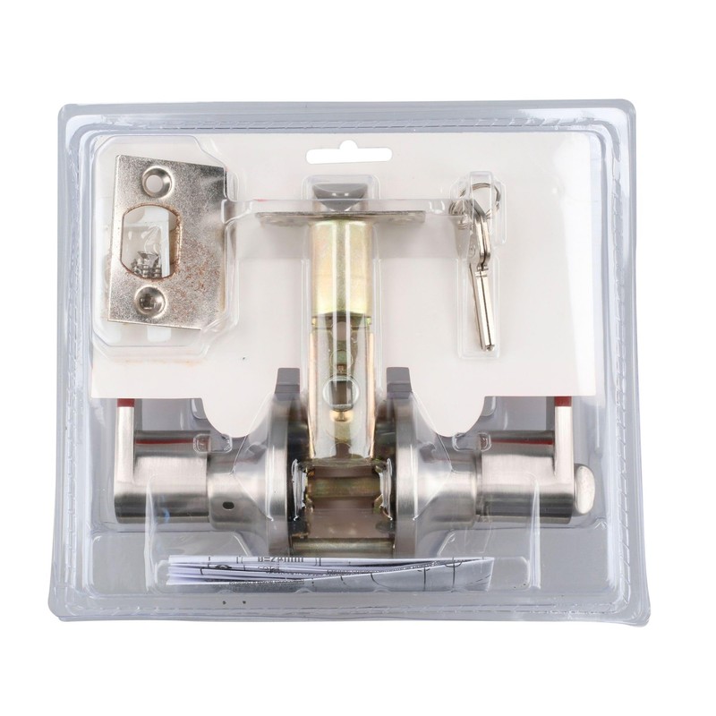 Lock 10MA Manija tubular recta función entrada y recámara, níquel