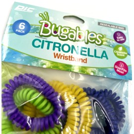 PIC Bugables Citronella Scented Coil Wristbands One Size Fits All (Pack of 6)